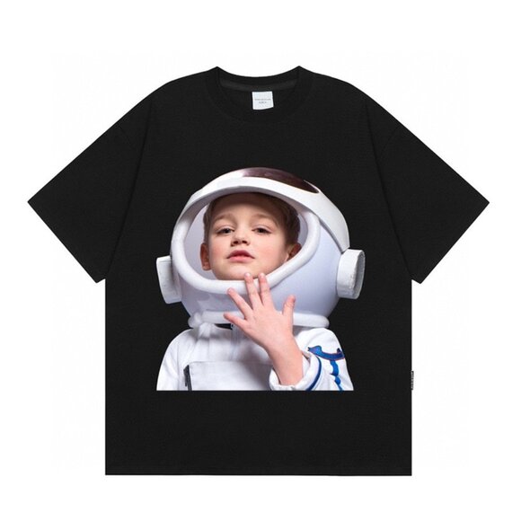 Acme De La Vie Black Short-Sleeved Round Neck T-Shirt With Print - Picture 2 of 6